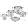 Bộ nồi Fissler Original Profi set 5 món (4 nồi + 1 chảo) vung kính