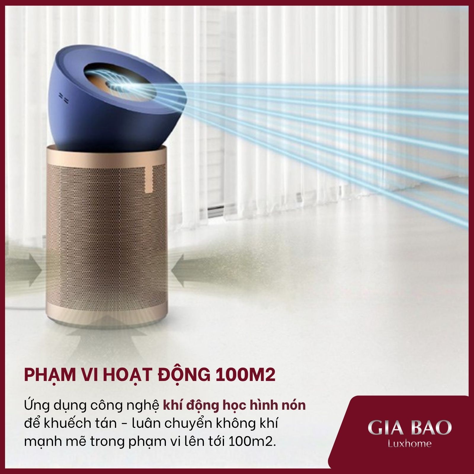 Máy lọc không khí Dyson Purifier BP04 cho hiệu suất lọc mạnh mẽ lên đến 100m2