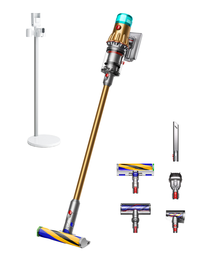 Máy hút bụi Dyson V12 Detect Slim Absolute cùng chân dựng và bộ đầu hút