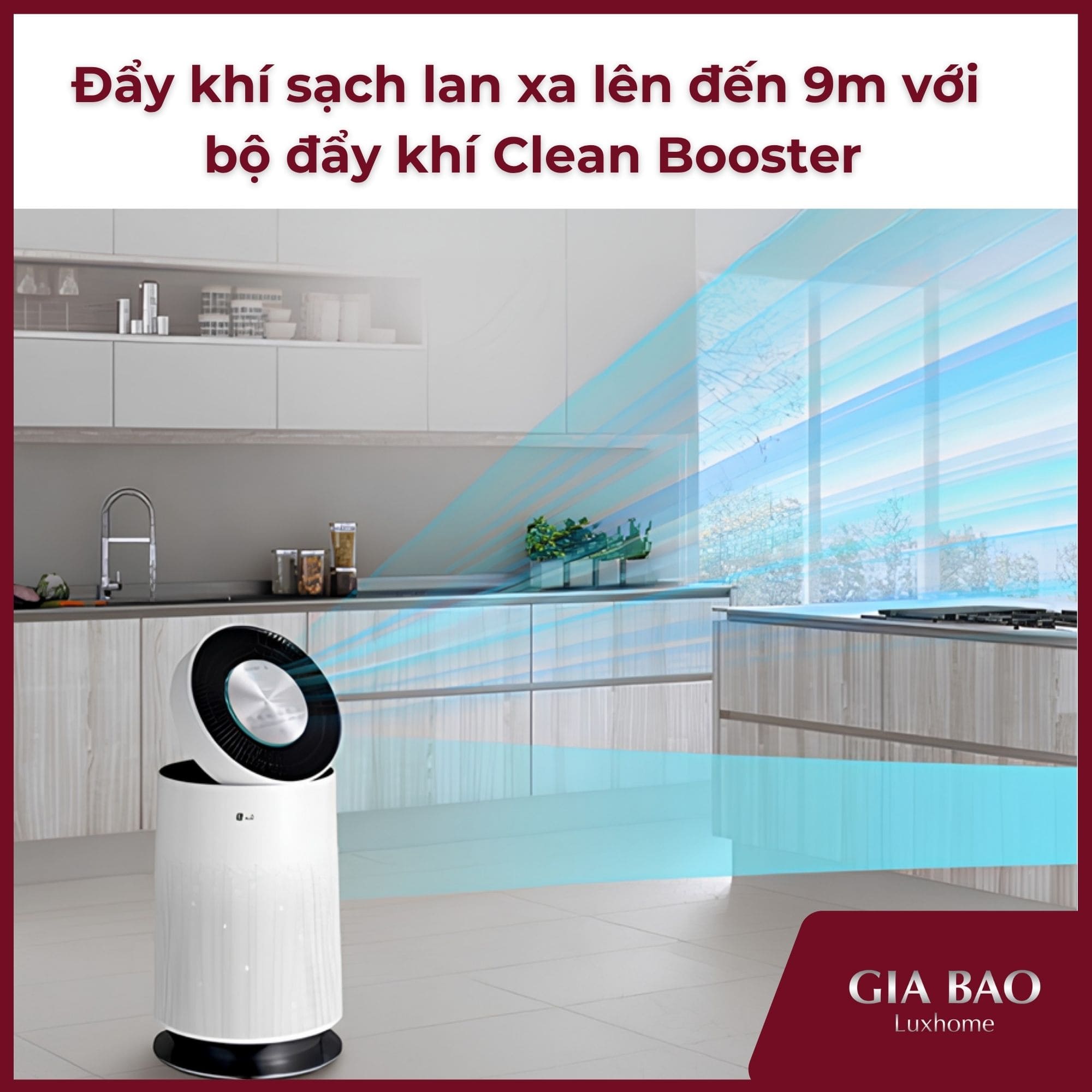 LG AS65GDWH0 Safeplus đẩy khí sạch lên tới 9m nhờ clean booster