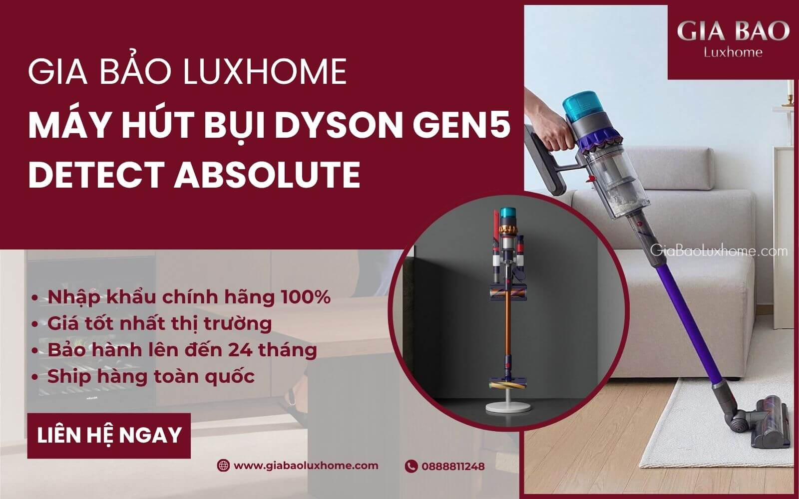 Mua máy hút bụi Dyson Gen5 Detect tại Gia Bảo Luxhome 