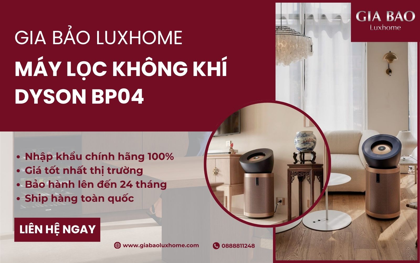 Gia Bảo Luxhome – Đơn vị bán máy lọc không khí Dyson BP04 chính hãng
