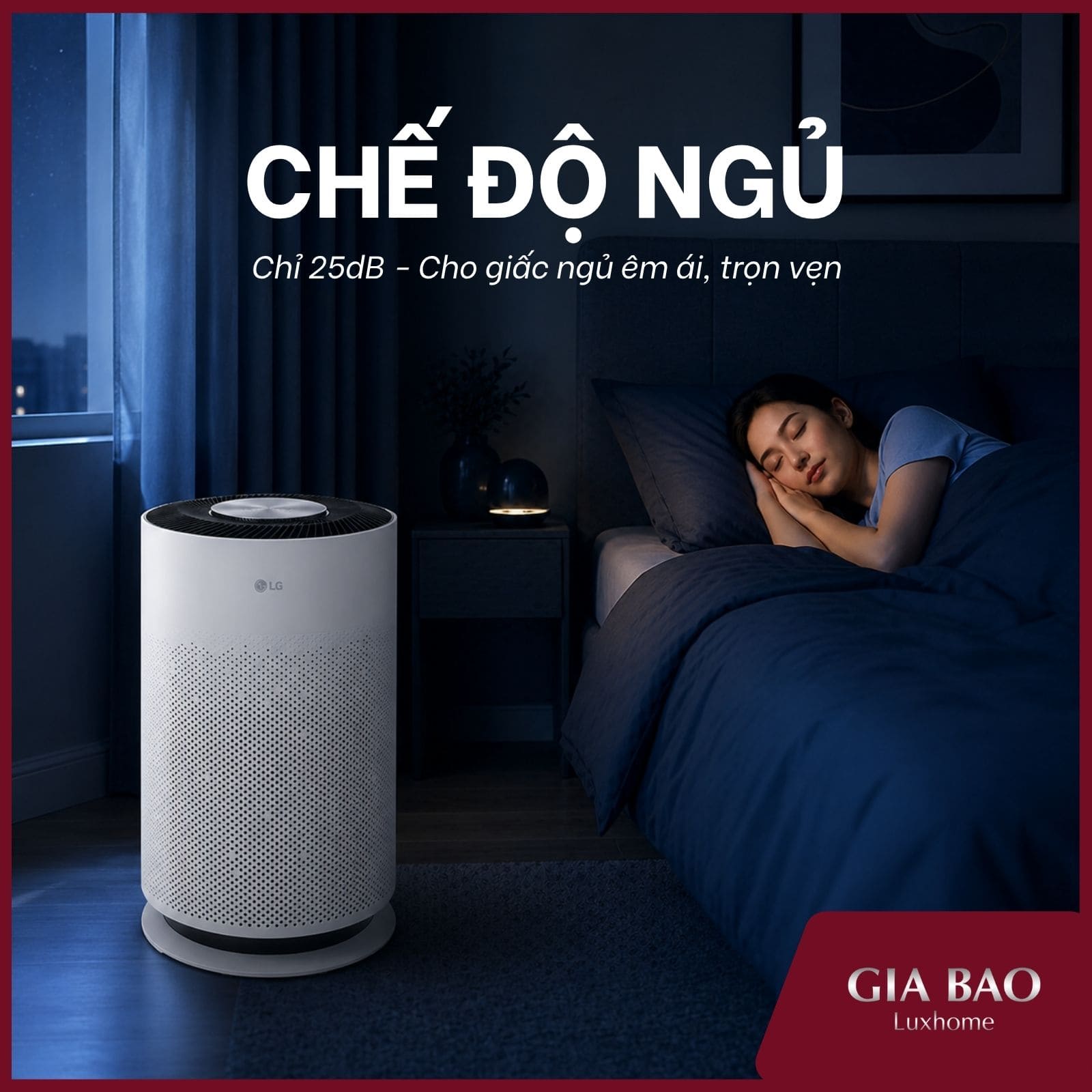Chế độ ngủ của máy lọc không khí LG PuriCare 360 Hit AS60GHWG0