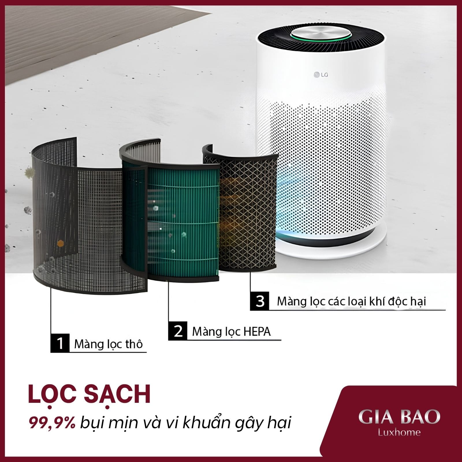 Máy lọc LG PuriCare 360 Hit AS60GHWG0 làm sạch sâu