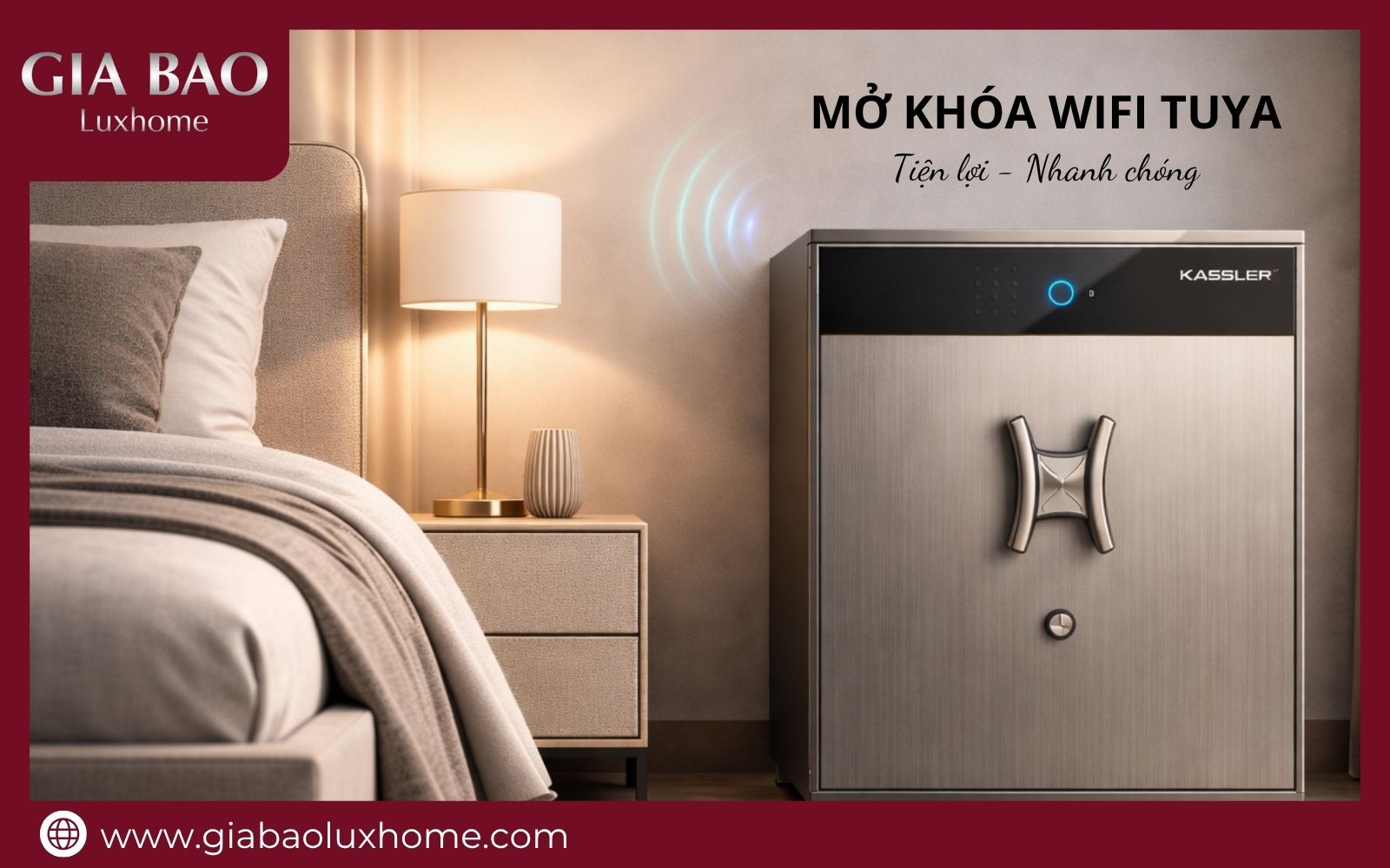 Mở khóa nhanh chóng với công nghệ Wifi TUYA Mở khóa bằng Wifi TUYA