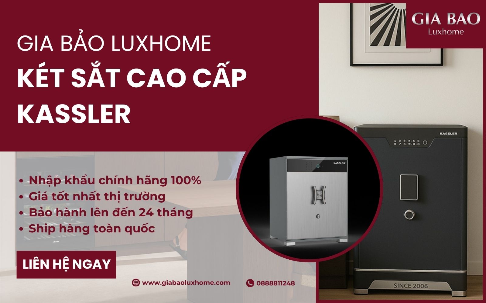 Gia Bảo Luxhome - Đơn vị phân phối két sắt Kassler chính hãng