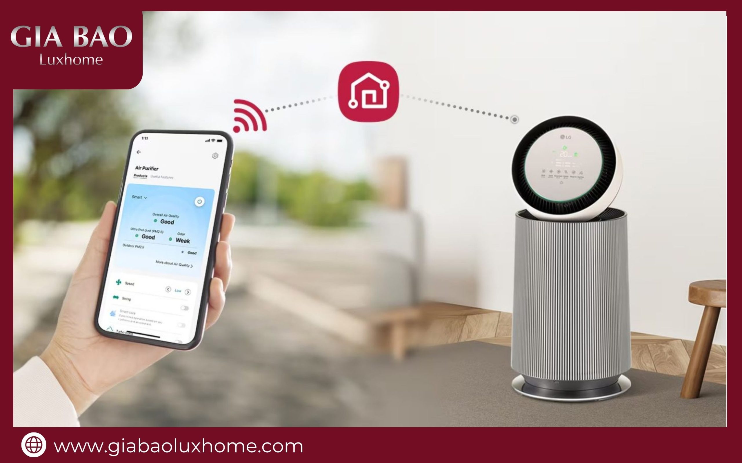 Điều khiển máy lọc không khí LG từ xa qua app SmartThinQ