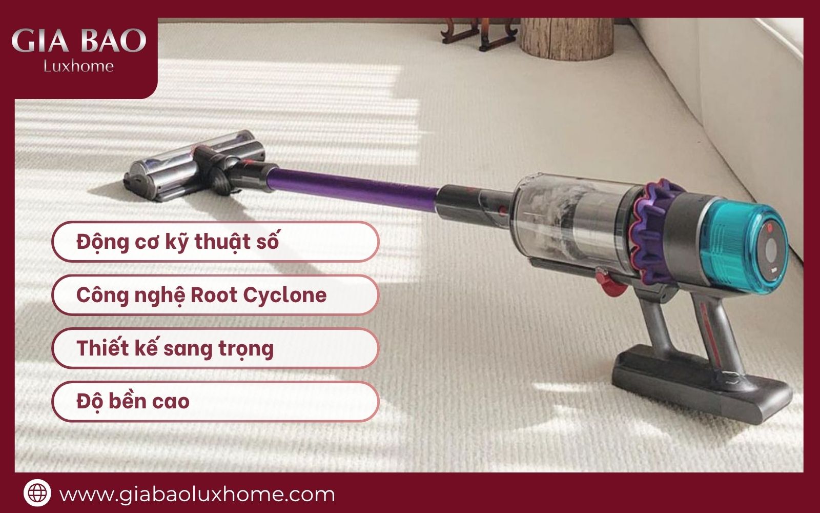 Điểm nổi bật của máy hút bụi Dyson