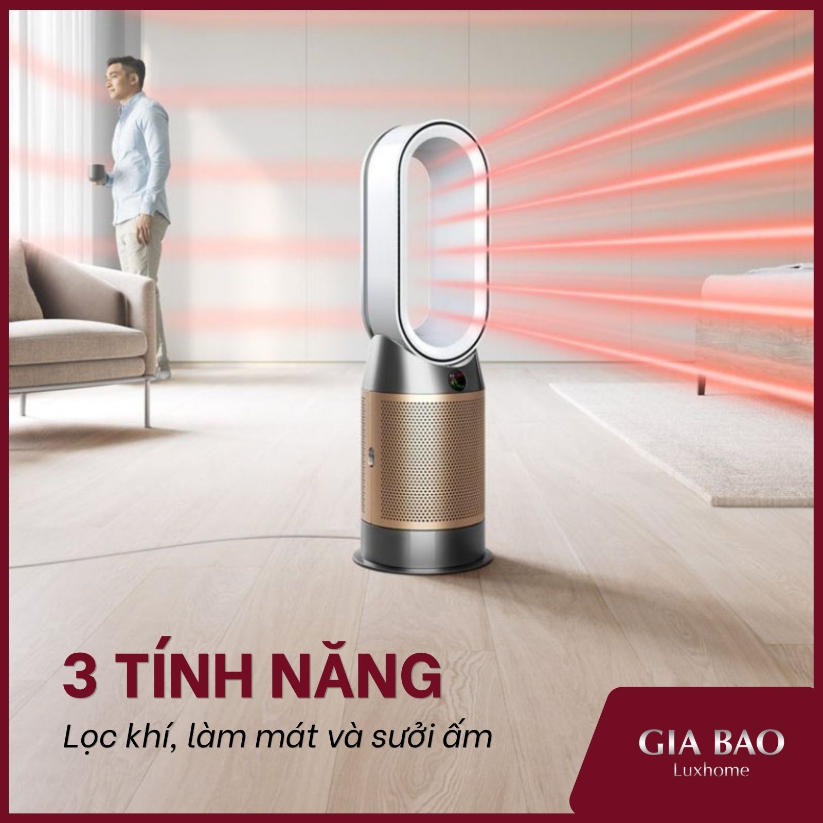 Dyson HP09 – Quạt không cánh kèm lọc không khí và sưởi ấm