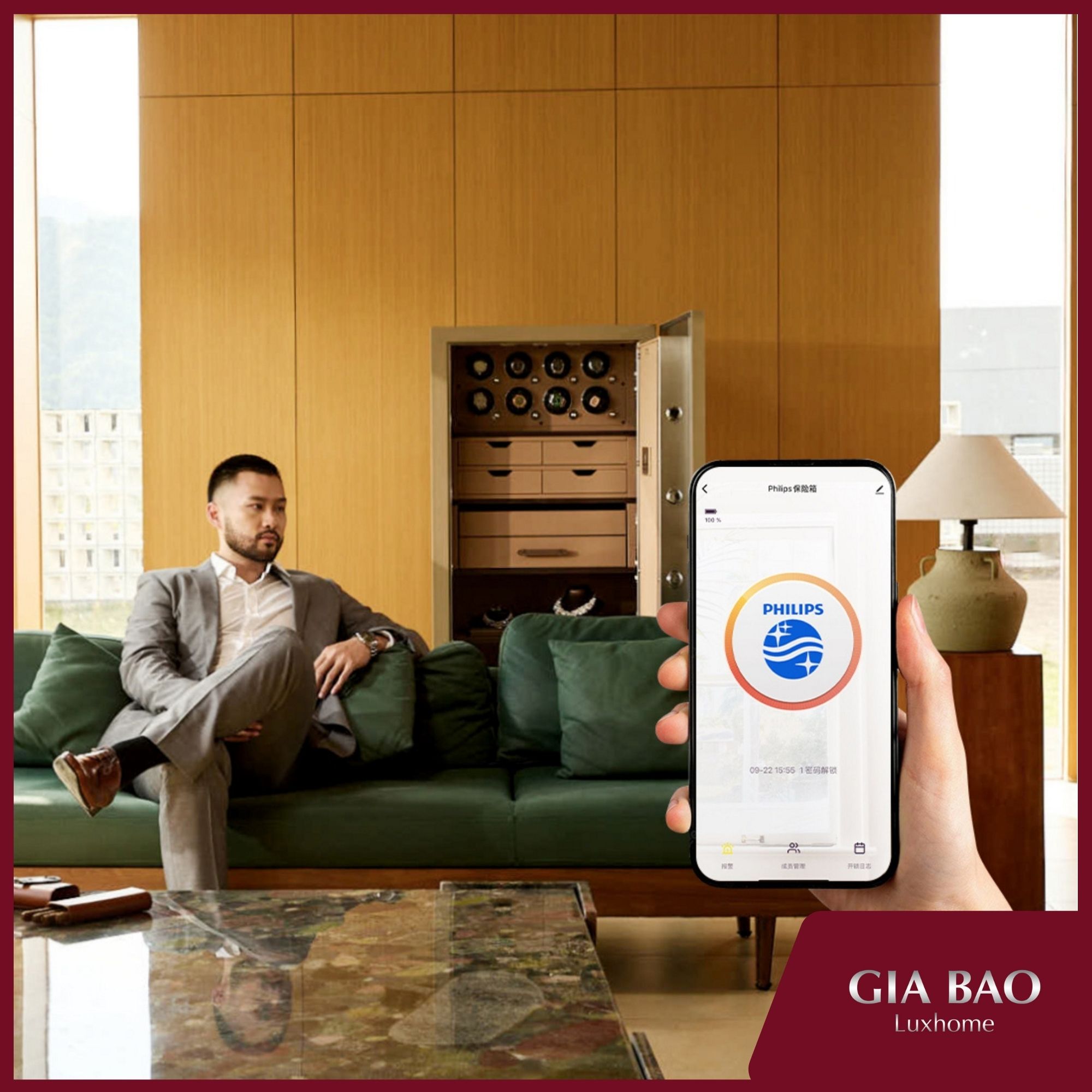 Két Philips hỗ trợ quản lý từ xa qua app trên điện thoại Quản lý người dùng đơn giản, tiện lợi