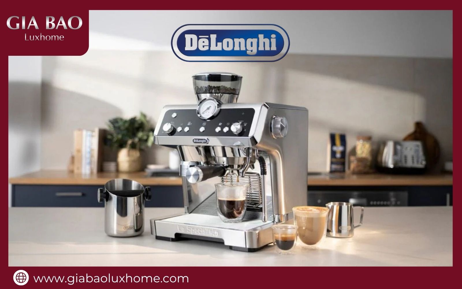 Máy pha cà phê Delonghi – Giải pháp pha chế chuyên nghiệp cho văn phòng, tại nhà Máy pha cà phê Delonghi – Lựa chọn hoàn hảo cho một tách cafe đậm vị