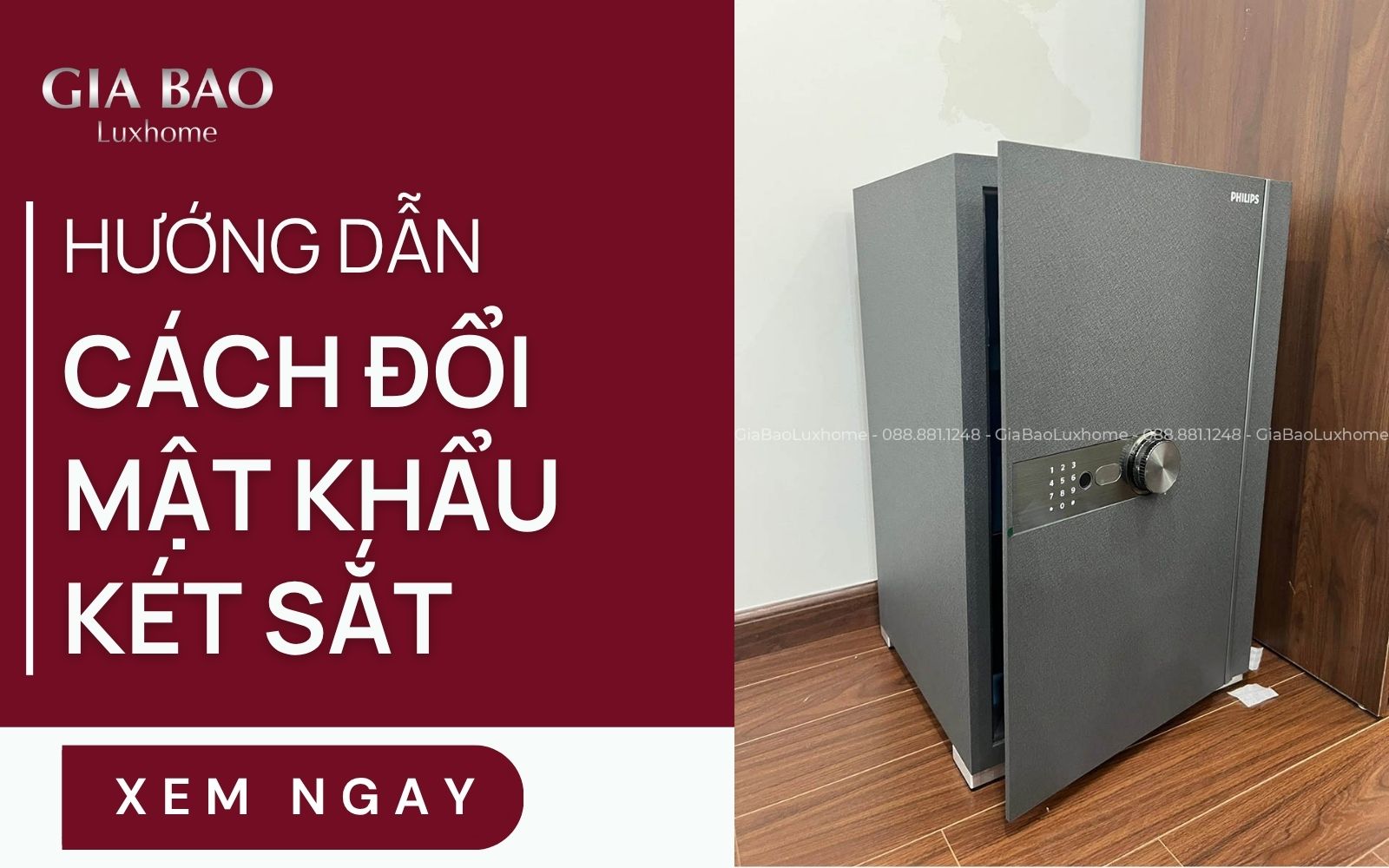 cách đổi mật khẩu két sắt
