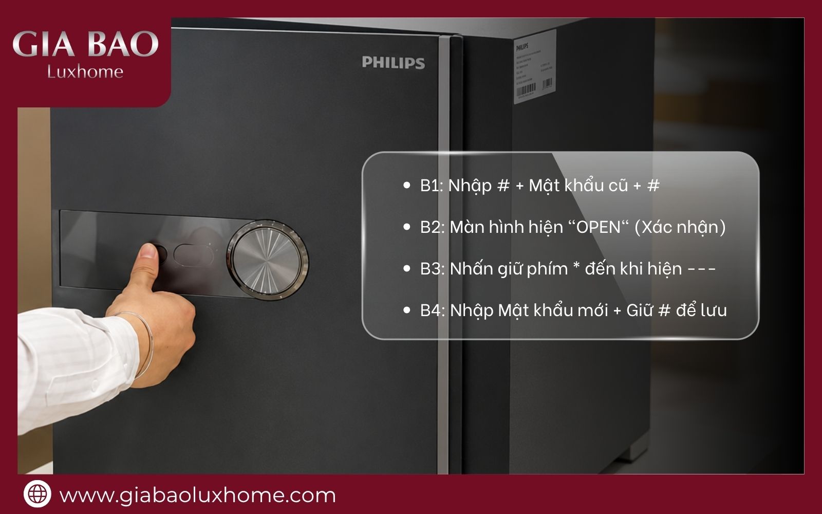 Cách đổi mật khẩu két sắt điện tử