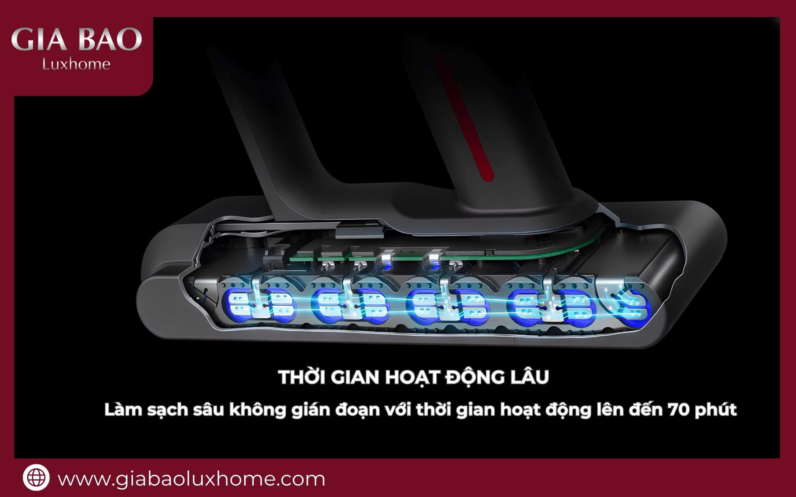 máy hút bụi Dyson Gen5 Detect hoạt động lâu
