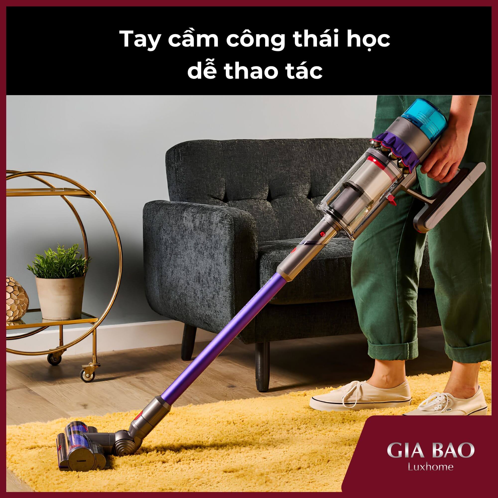 máy hút bụi Dyson Gen5 Detect tay cầm công thái học