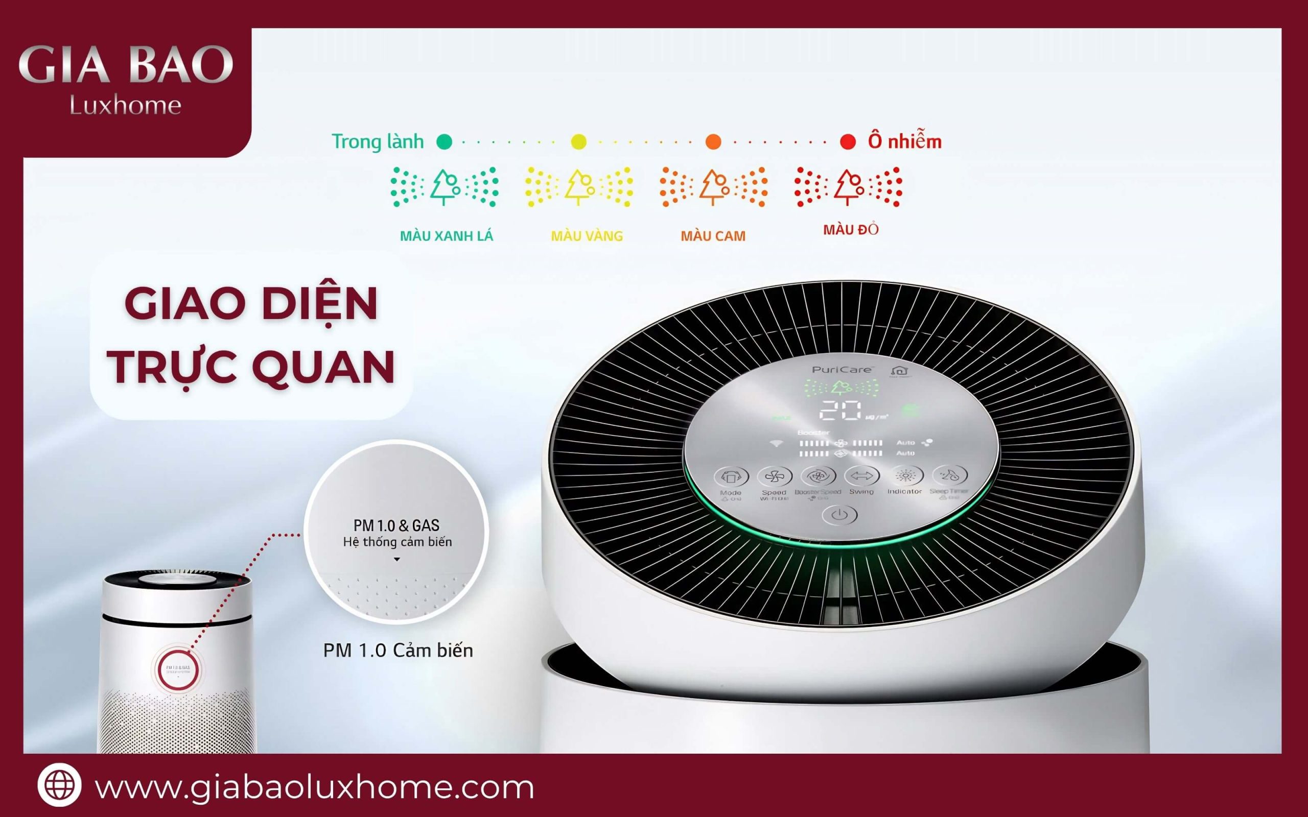 Máy lọc không khí LG PuriCare AS10GDWH0 dễ dàng sử dụng
