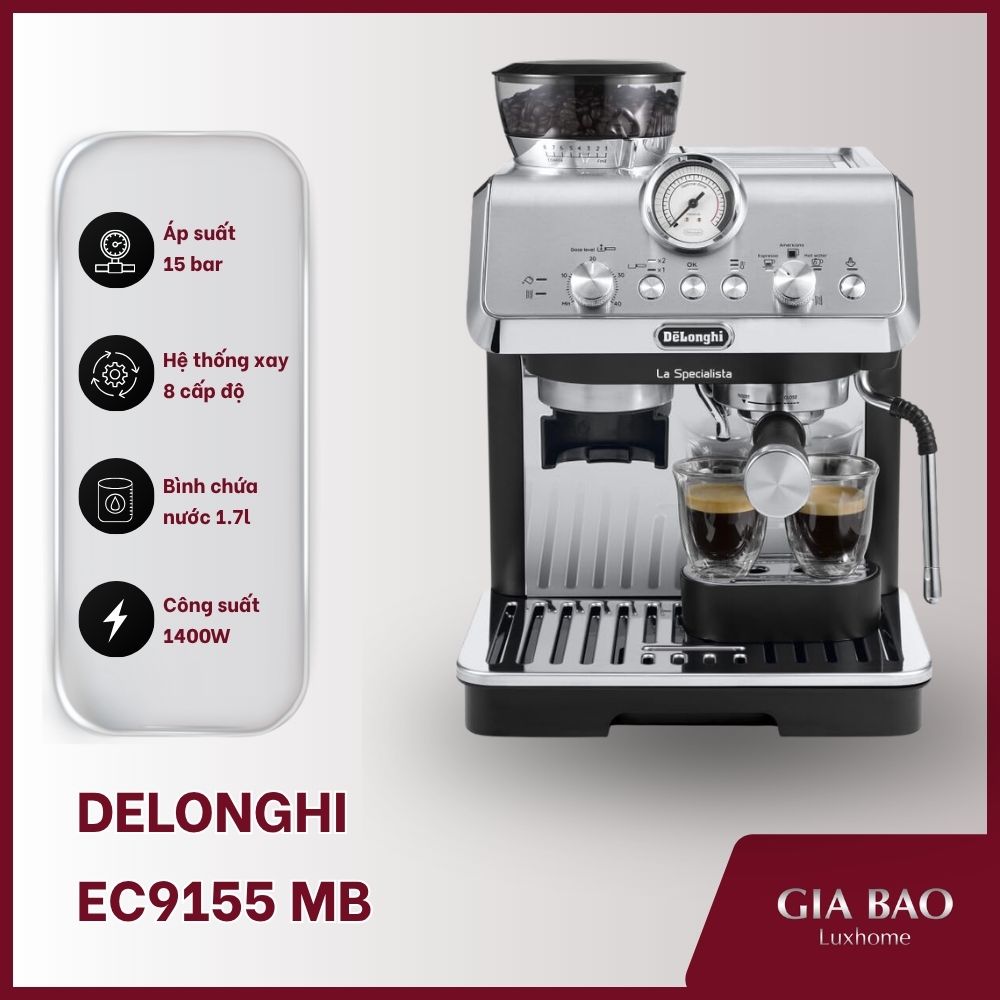 Pha chế thủ công chuyên nghiệp cùng Delonghi EC9155 MB Máy pha cà phê Delonghi EC9155 MB