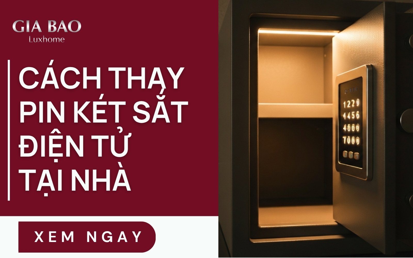 cách thay pin két sắt