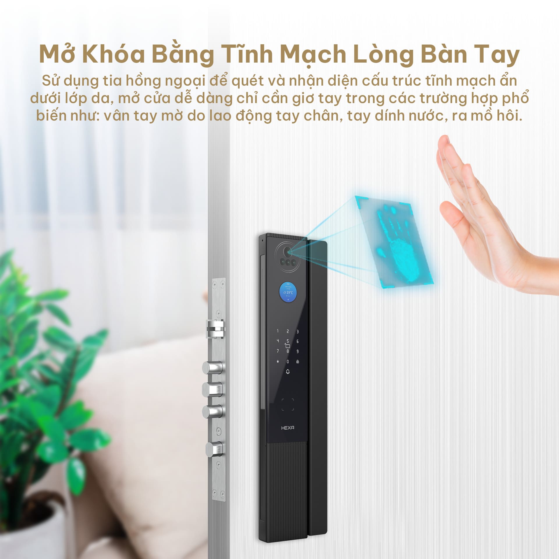 khoá cửa Philips nhận diện tĩnh mạch