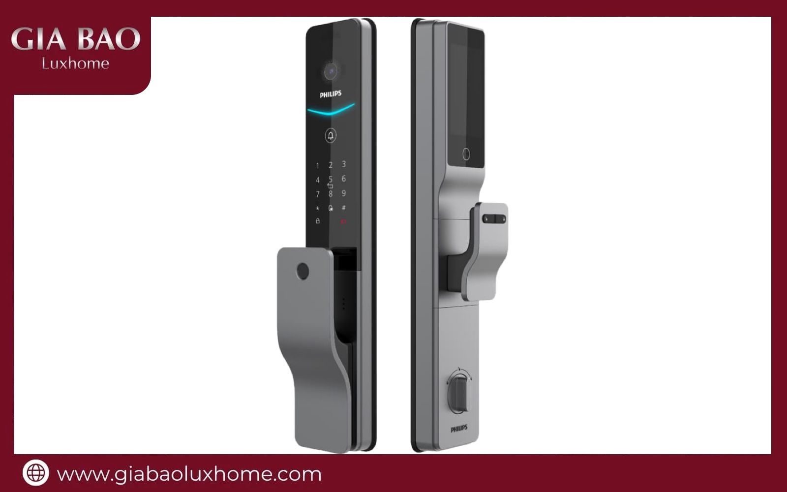 Khóa cửa cao cấp Philips DDL720-FVP-7HWS nhận diện khuôn mặt