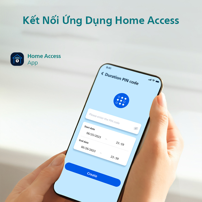 khoá cửa Philips tích hợp camera chuông hình
