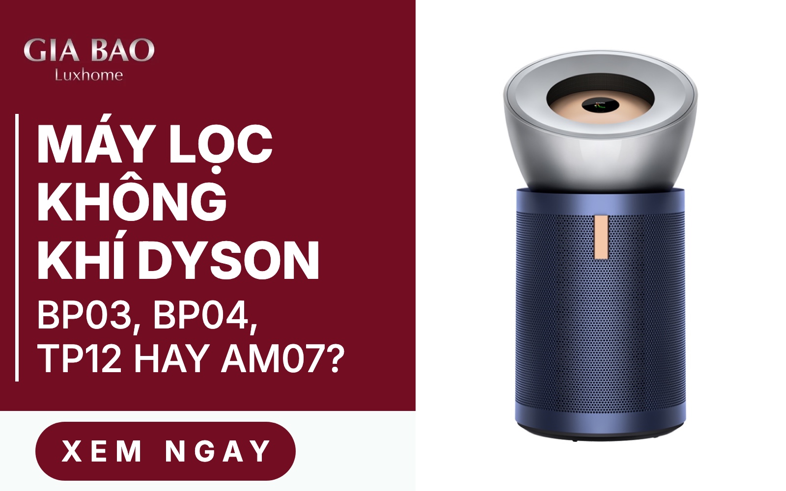 Máy Lọc Không Khí Dyson: Chọn BP03, BP04, TP12 Hay AM07?