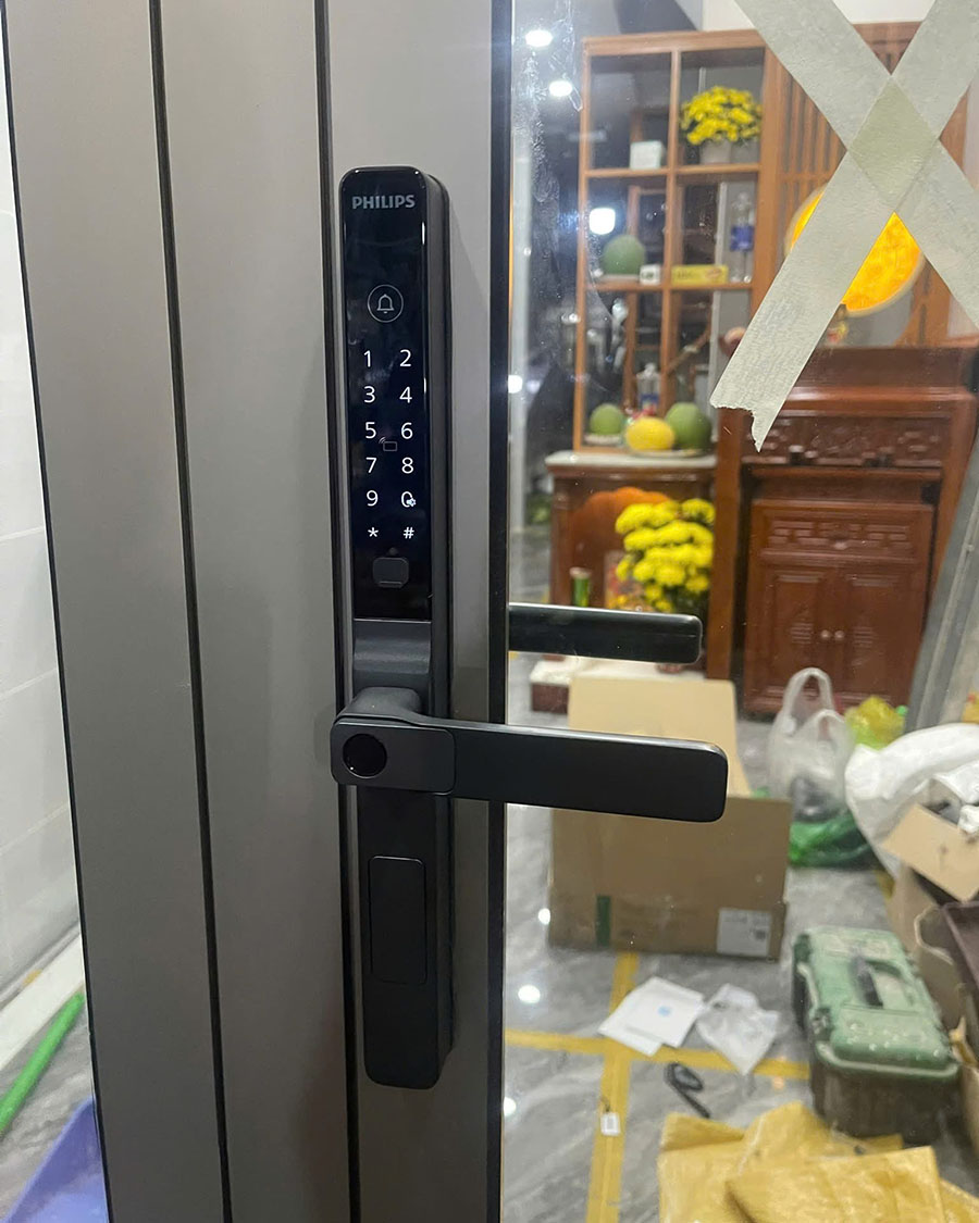 Khóa vân tay cửa nhôm Philips DDL611S-5HBS - ảnh 8