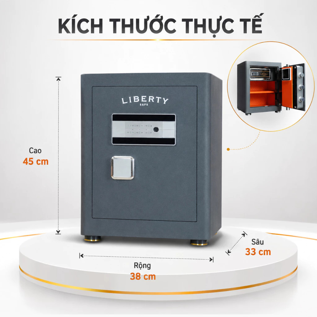 Két sắt thông minh Liberty Safe LB45S 38kg – ảnh 2