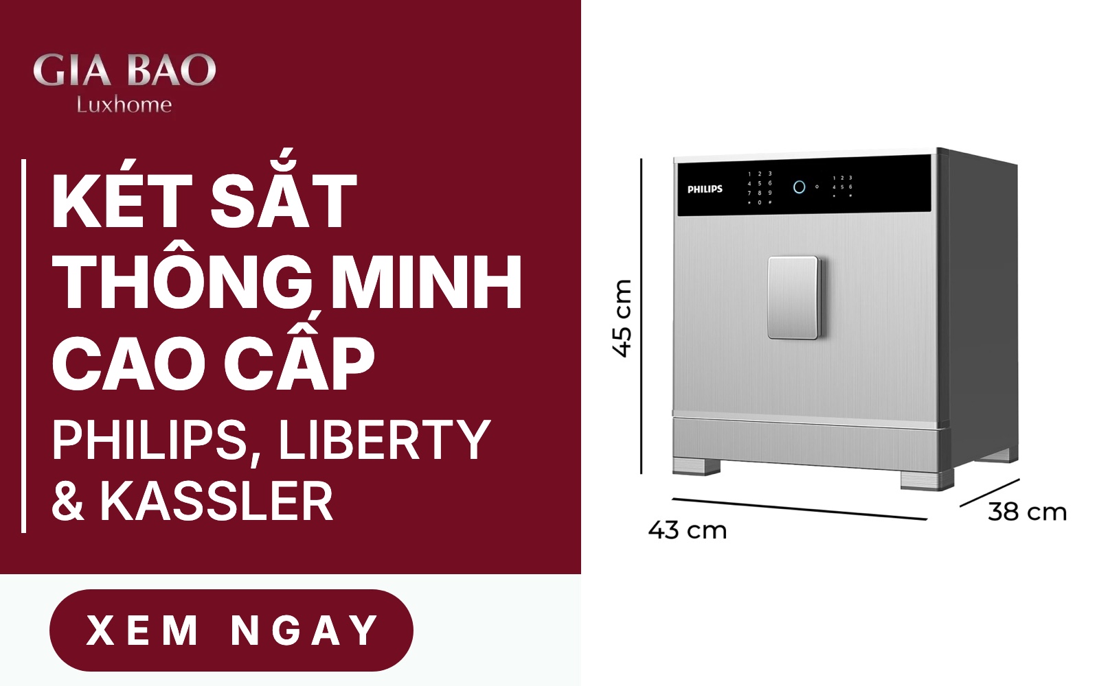 Két Sắt Thông Minh: So Sánh chi tiết Philips, Liberty, Kassler