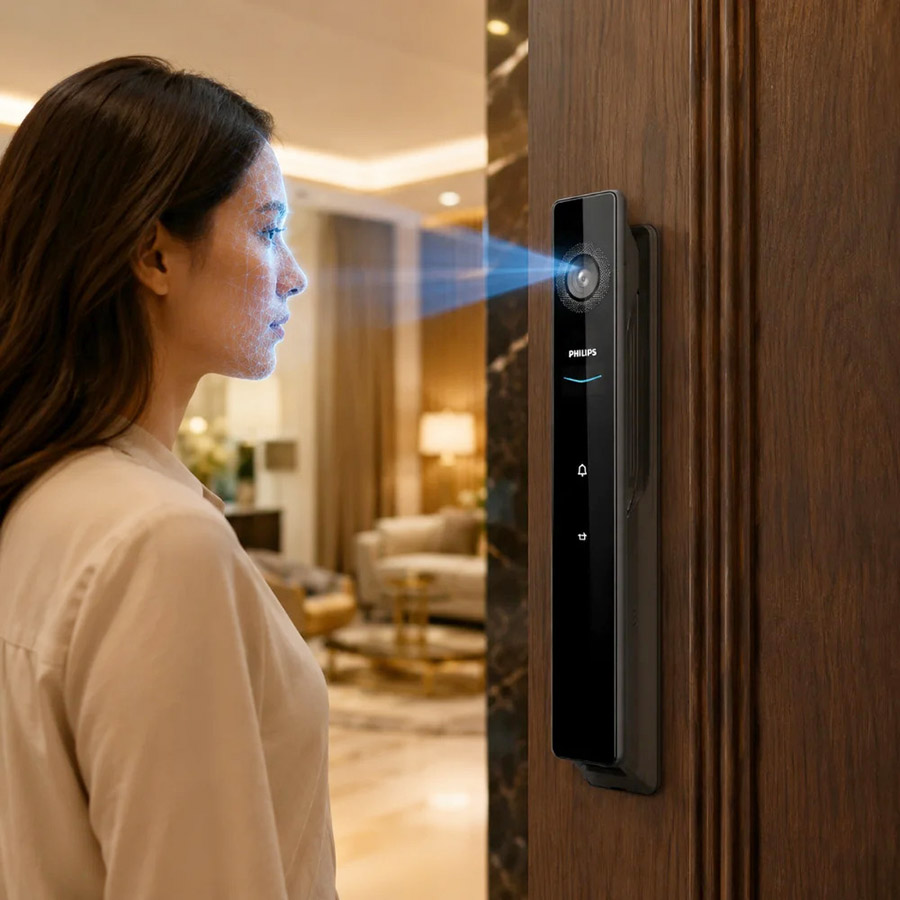 Khóa cửa vân tay cao cấp Philips DDL902-MVP-11HWS