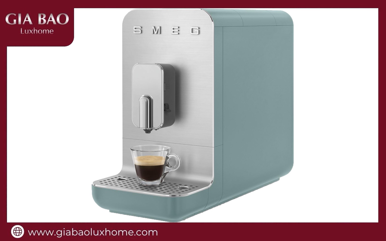 Máy pha cà phê Smeg BCC02EGMEU xanh ngọc