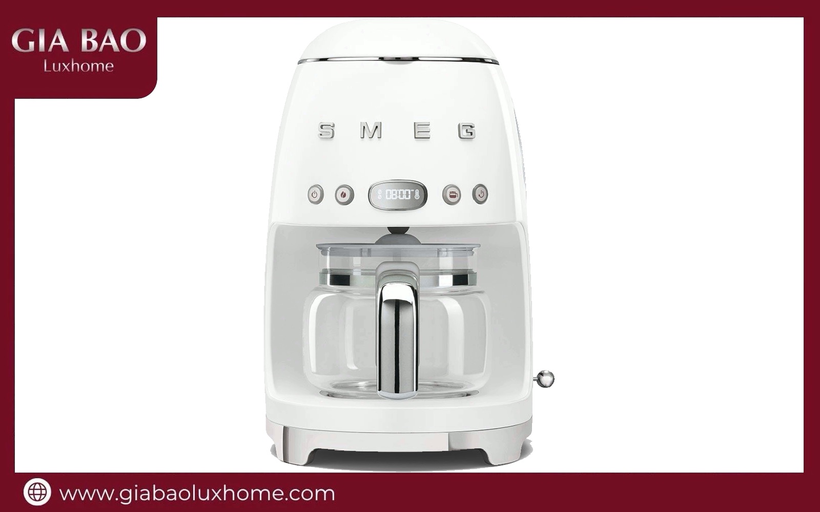 Máy pha cà phê Smeg DCF02WHEU màu trắng