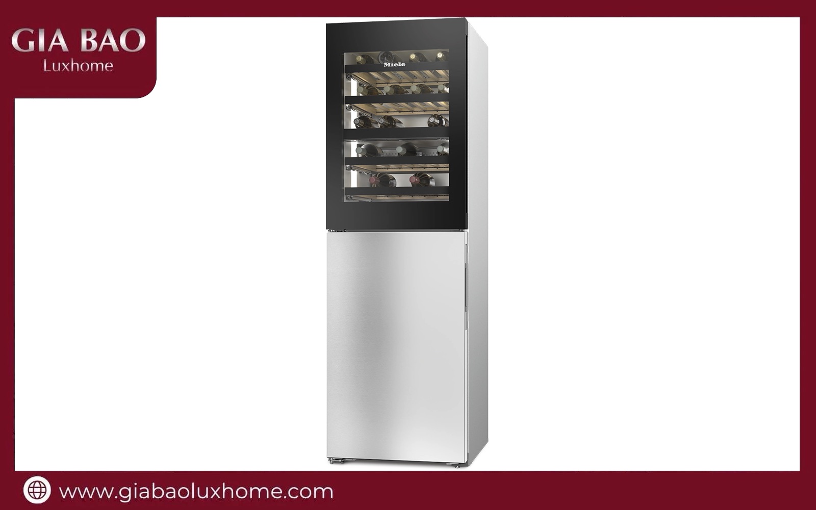 Tủ đông kết hợp tủ rượu Miele KWNS 4784 DE