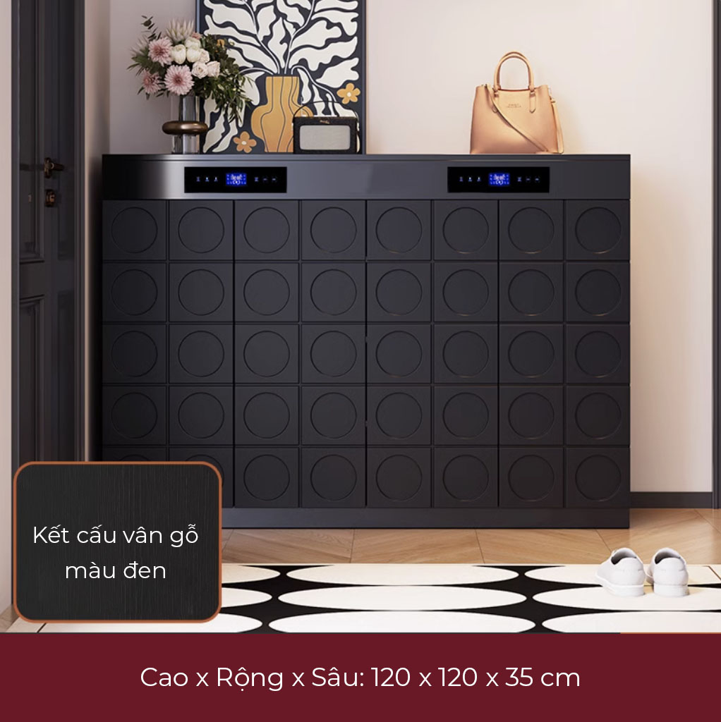 Tủ giày thông minh GB01 bản cao 120cm rộng 120cm sâu 35cm