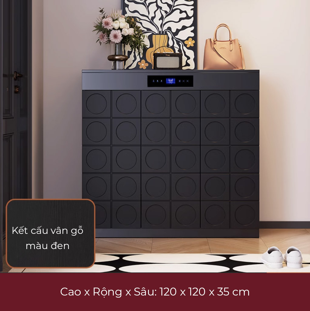 Tủ giày thông minh GB01 bản cao 120cm rộng 160cm sâu 35cm