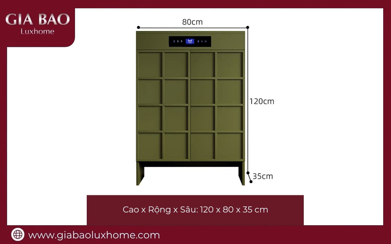 Tủ giày thông minh GB10 mặt kính cường lực đặt tại sảnh nhà