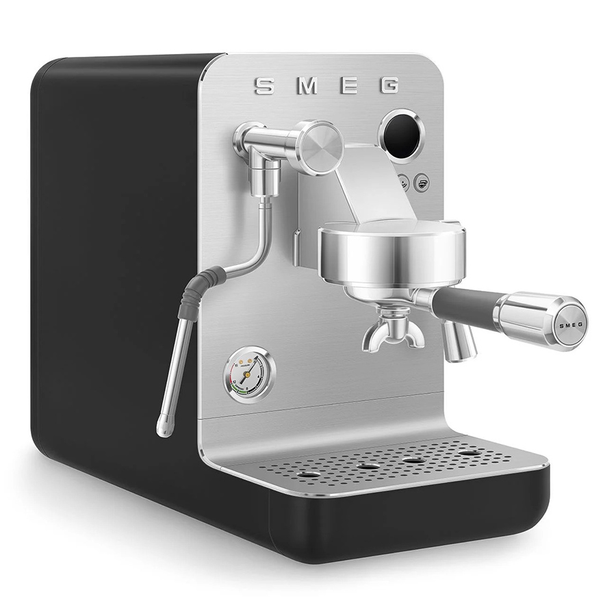 Máy pha cà phê bán chuyên nghiệp Smeg Mini Pro EMC02BLMEU - Màu đen Matte - ảnh 3