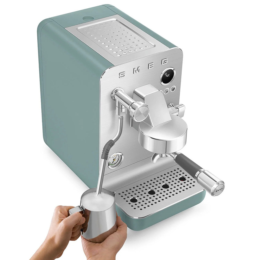 Máy pha cà phê bán chuyên nghiệp Smeg Mini Pro EMC02EGM - Xanh Lá Emerald Matte - ảnh 5